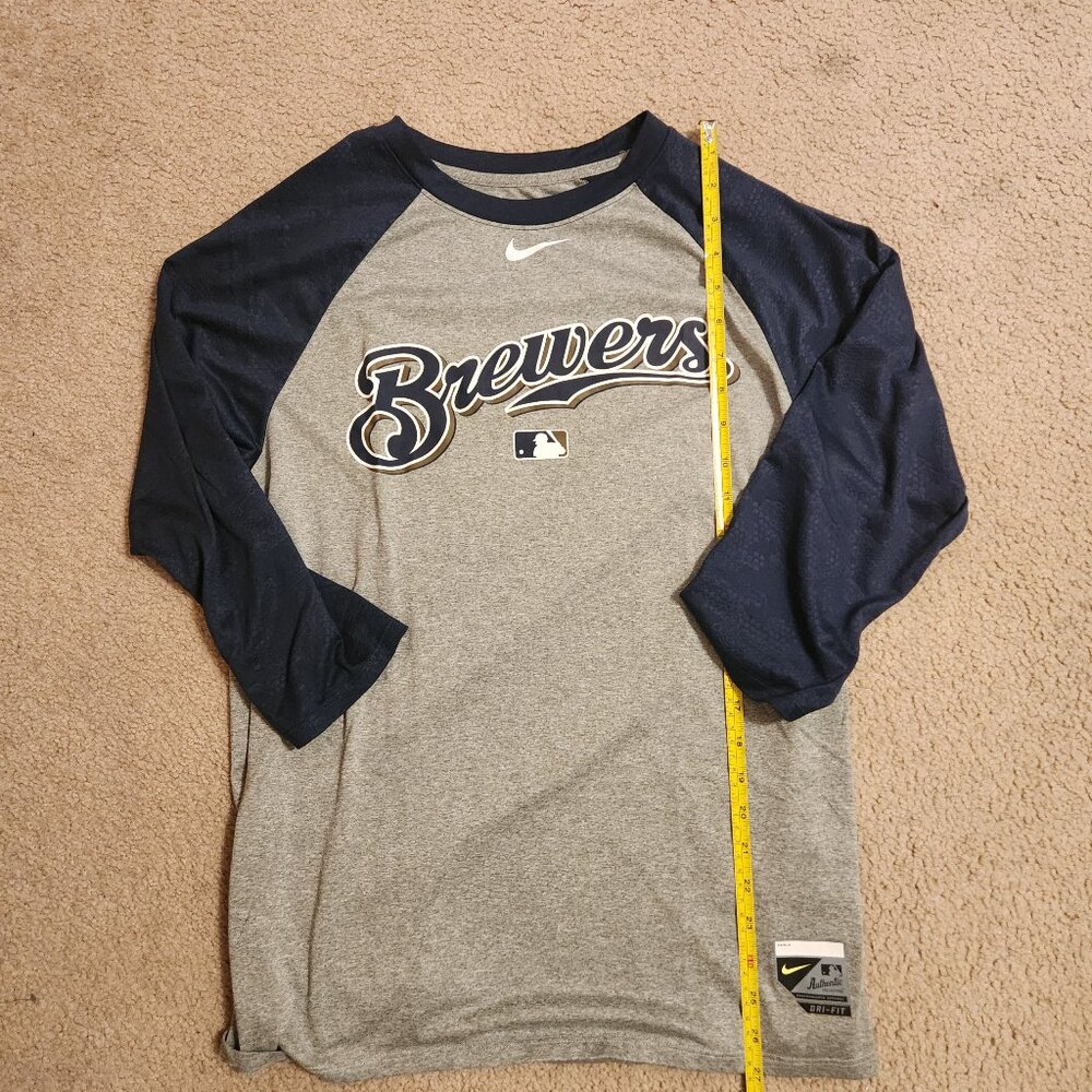 Nike Milwaukee Brewers 3/4 sleeve